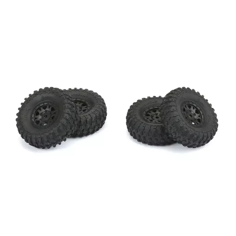 1/24 Hyrax F/R 1.0″ Tires Mounted 7mm Blk Impulse (4)