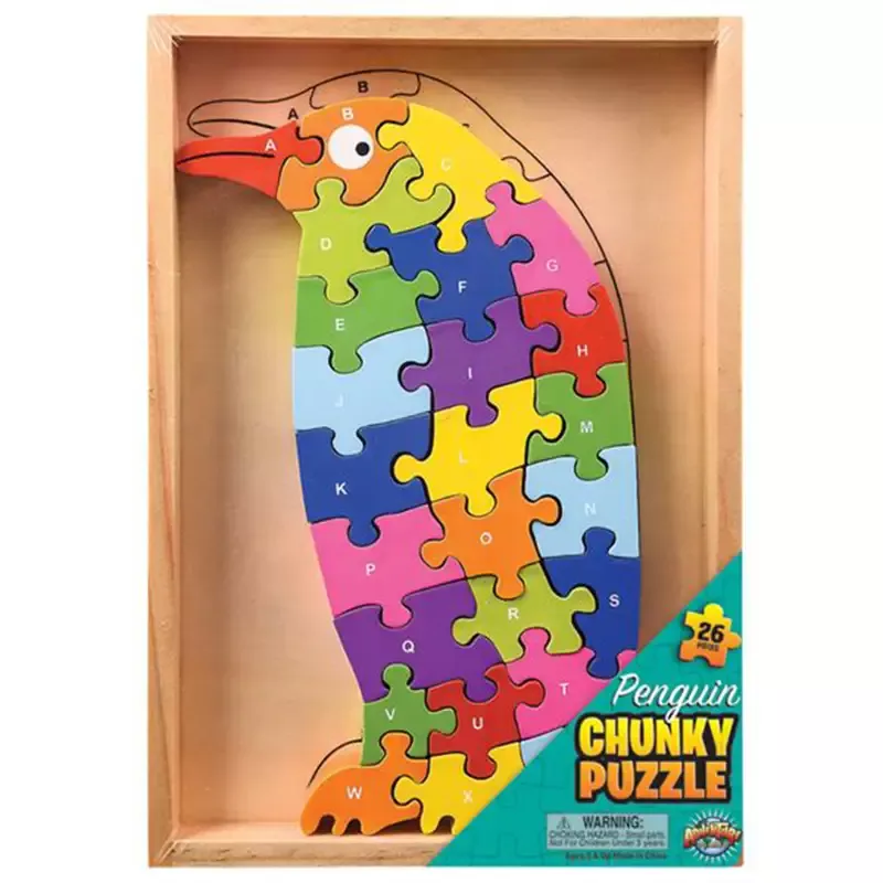 10.25″ x 7.25″ Wooden Penguin Puzzle