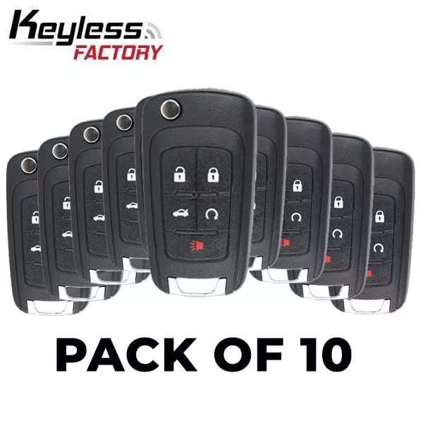 10 x 2010-2020 GM / 5-Button Flip Key / OHT01060512 (BUNDLE OF 10)