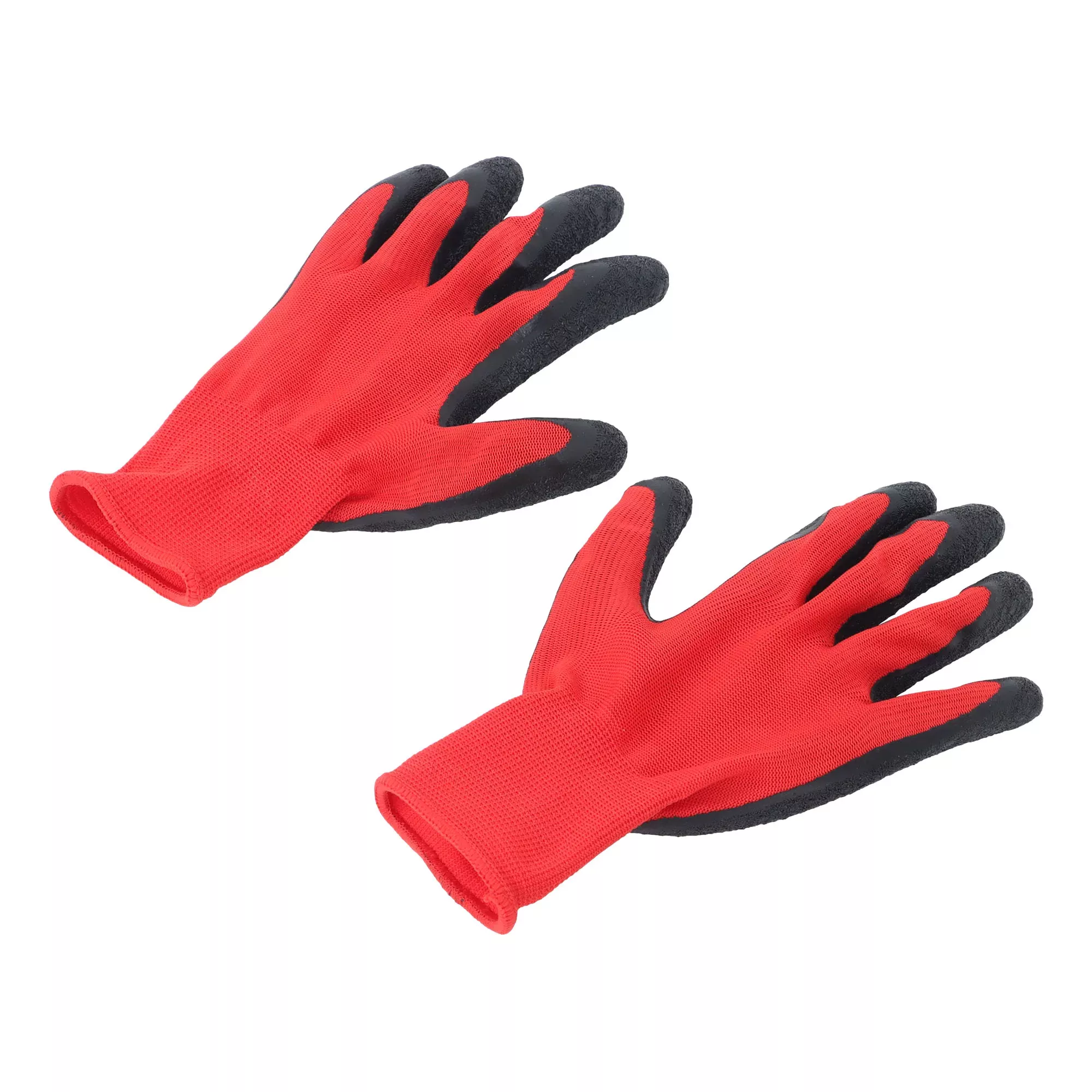 12 Pairs Crinkle Latex Rubber Coated Work Gloves Size L Cut Resistant