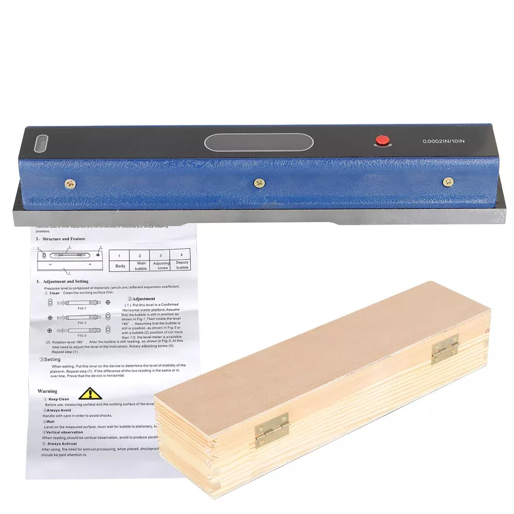 12" Precision Master Machinist Level 0.02mm/m Accuracy For Machinist Tool
