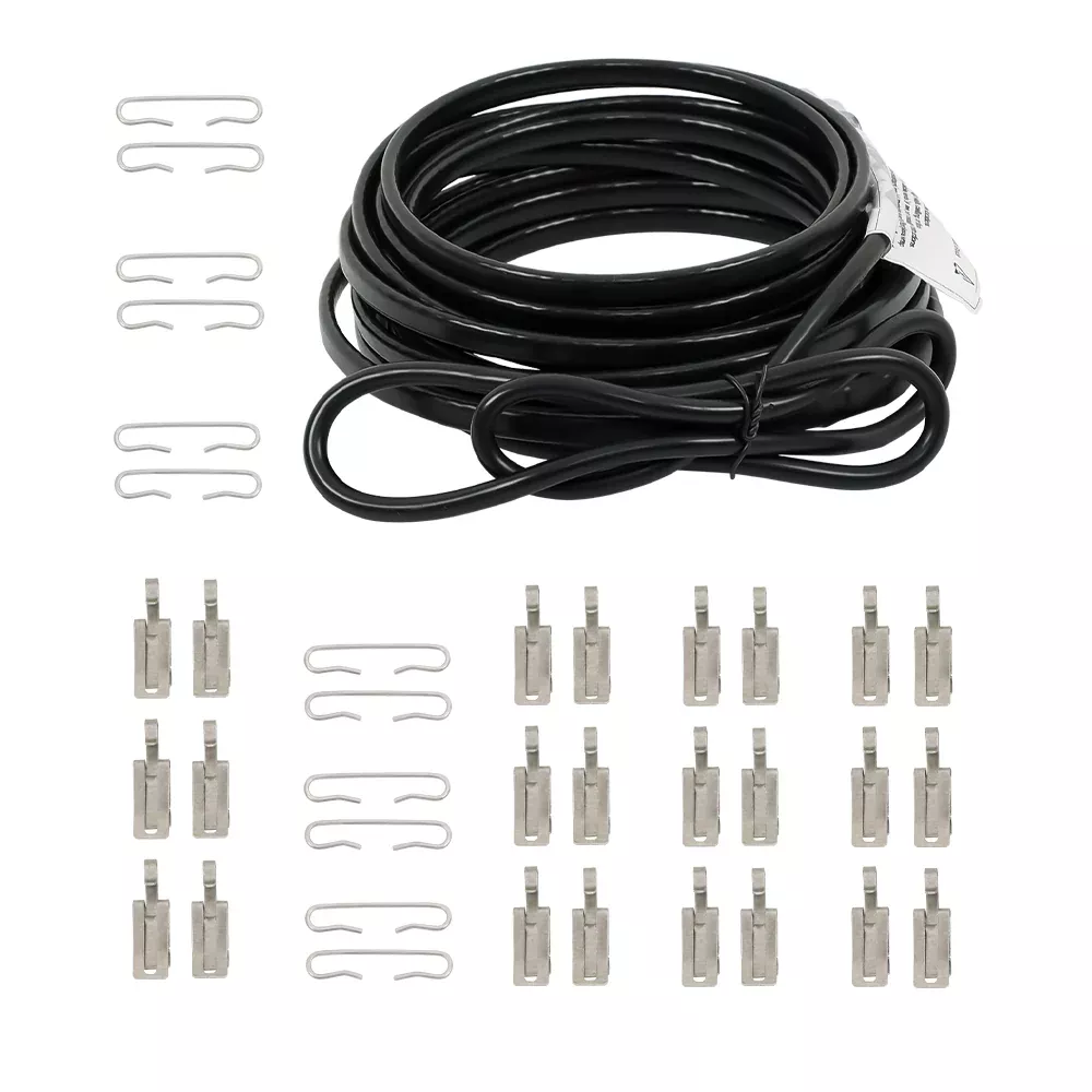 120V 24 Feet Heat Tape Roof Heat Cable Snow De-icing Kit 8W/FT With Clip Hook