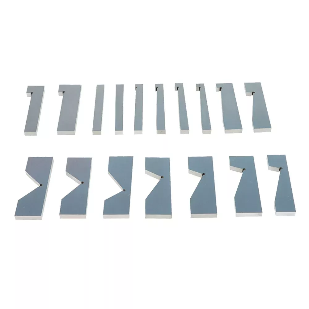 17 Pcs Hardened Steel Precision Angle Block 1/4 To 45 Degree Set Accuracy .0003"
