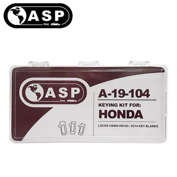 1990-2003 Honda Acura / HD103 / X214 / 8 Cut / Keying Tumbler Kit / A-19-104 (ASP)