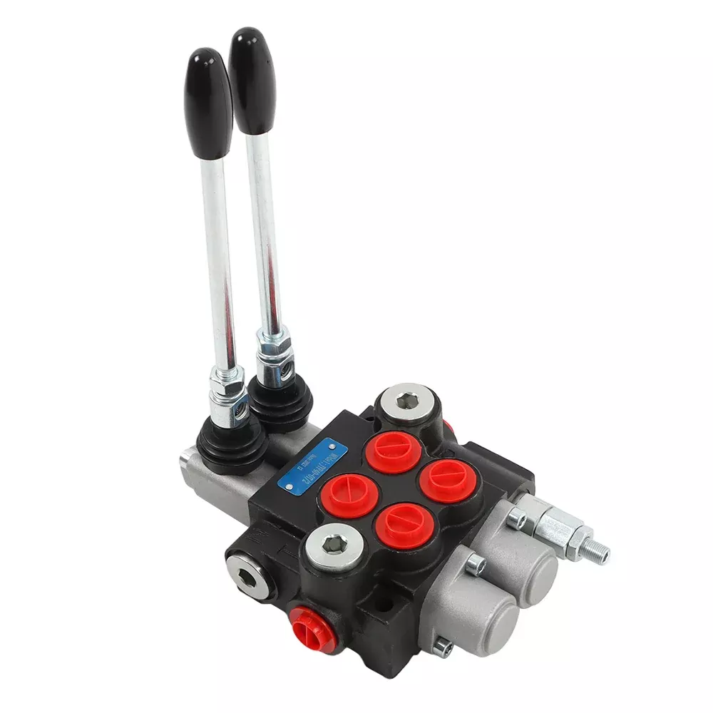 2 Spool BSPP Hydraulic Valve 11GPM 3600 PSI For Snow Plows & Farm Use
