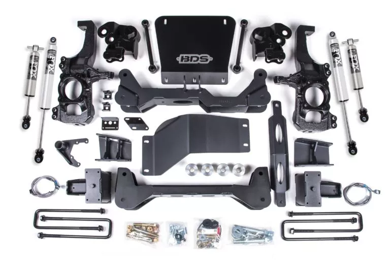 20-24 GM 2500HD/3500HD 4wd 5 Inch Suspension Lift System, 4.5 Inch Rear Lift, Block, w/o overload Fox 2.5 HTO BDS Suspension