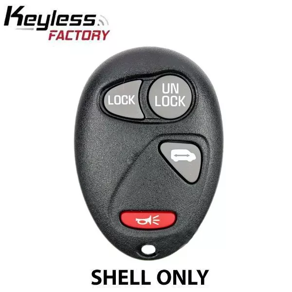 2001-2005 GM / 4-Button Keyless Entry Remote SHELL / PN: 10335586 / L2C0007T / Black (AFTERMARKET)