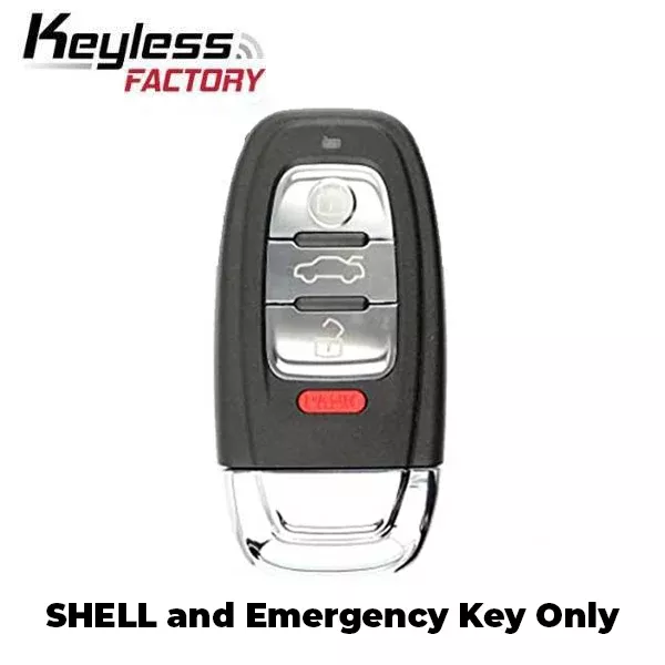 2008-2012 Audi / 4-Button Smart Key SHELL for IYZFBSB802 (AFTERMARKET)