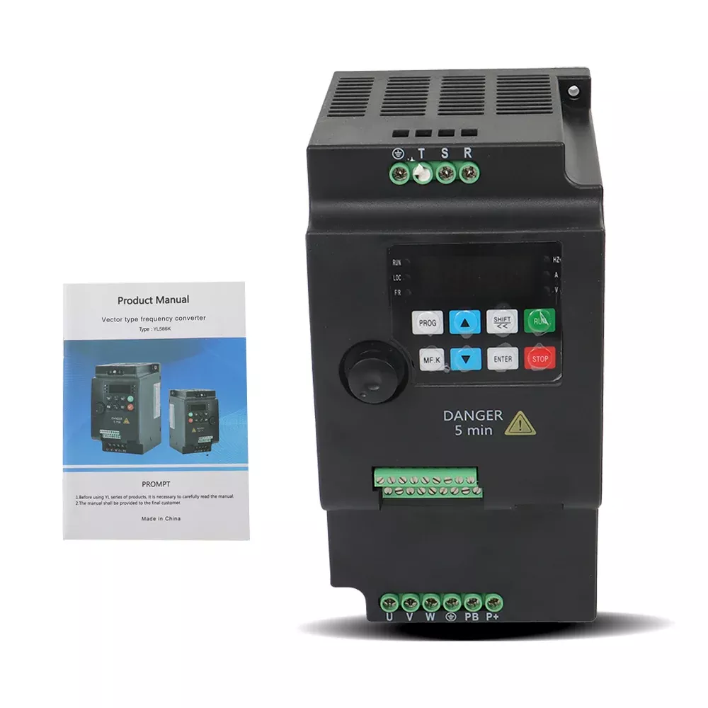 220V Variable Frequency Drive Inverter Converter 3KW 4HP 1 To 3 Phase VFD