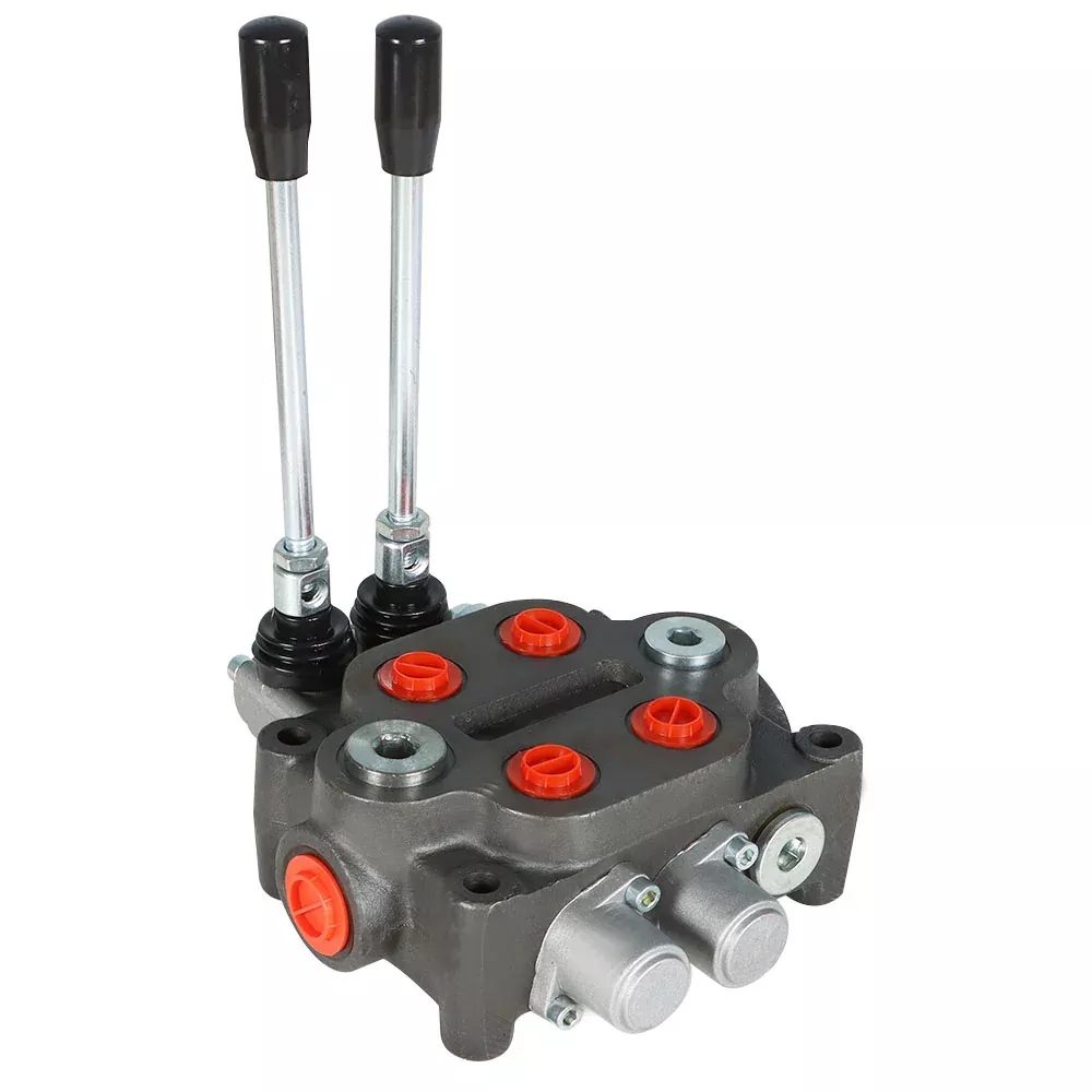 25GPM 2 Spool Hydraulic Directional Control Valve BSPP Tractor Loader W/Joystick