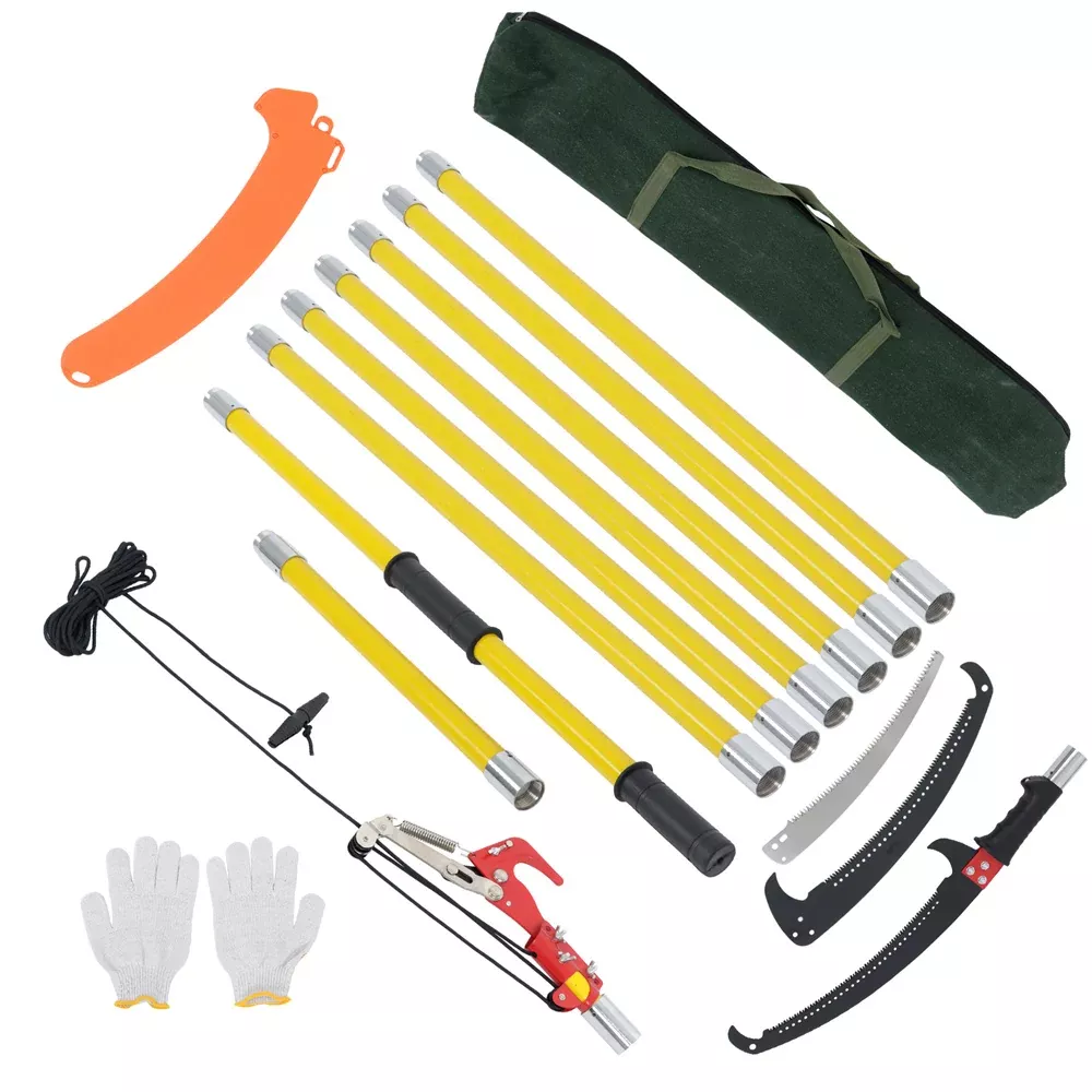27 Feet Manual Branches Pruning Saw Trimmer For Garden Tools Tree Pole Pruner