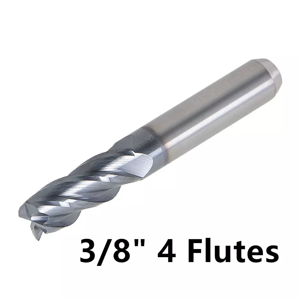 3/8" 4 Flute 1" LOC 2-1/2" OAL Variable Helix Carbide End Mill - TiALN COATED