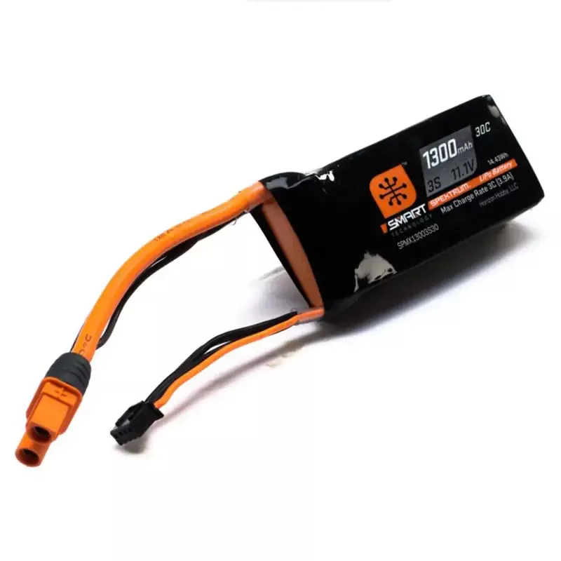 3 Cell 1300mAh 11.1V 30C Smart G1 LiPo w/IC3