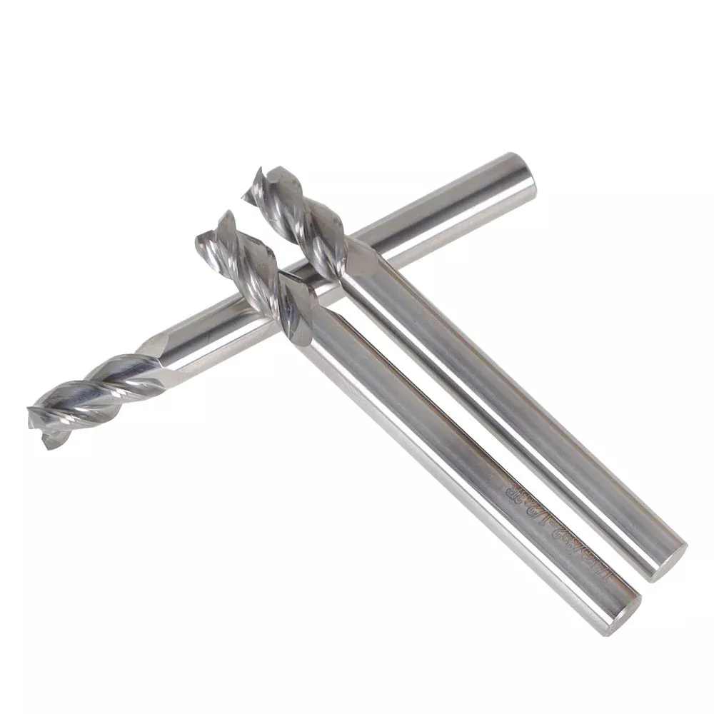3 Pack 1/4" Alu-Power 3 Flute Regular Carbide End Mill For Aluminum