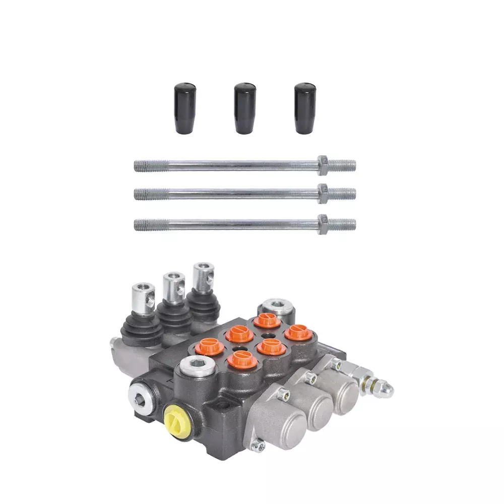 3 Spool Hydraulic Control Valve Double Acting 13 GPM 3600 PSI SAE Ports New!