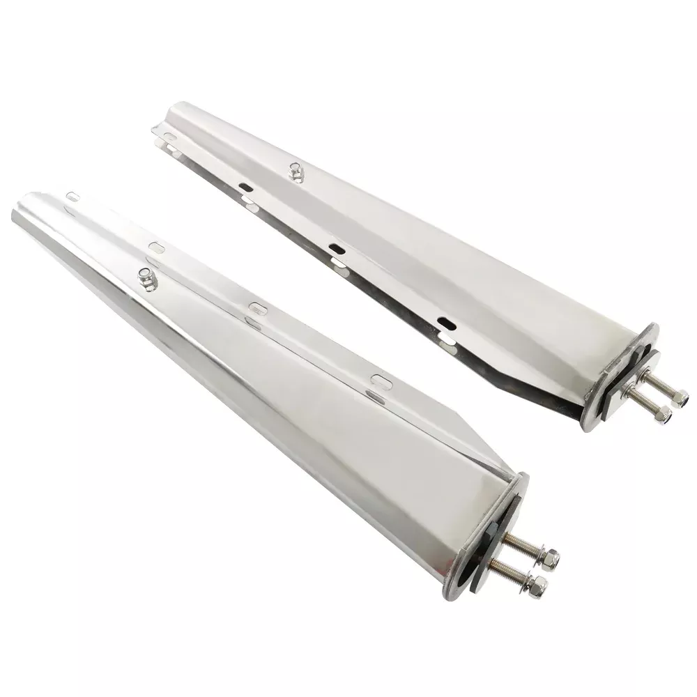 30" Straight Mud Flap Hanger Stainless Steel 1 1/8 Bolt Semi Truck Tapered