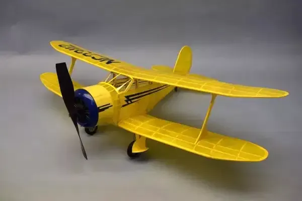 30″ Wingspan Staggerwing Rubber Pwd Aircraft Laser Cut Kit