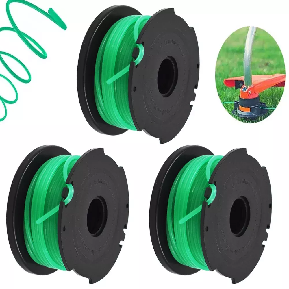 3pc SF-080 String Trimmer Spool Line Replacement For Black & Decker GH3000 Model