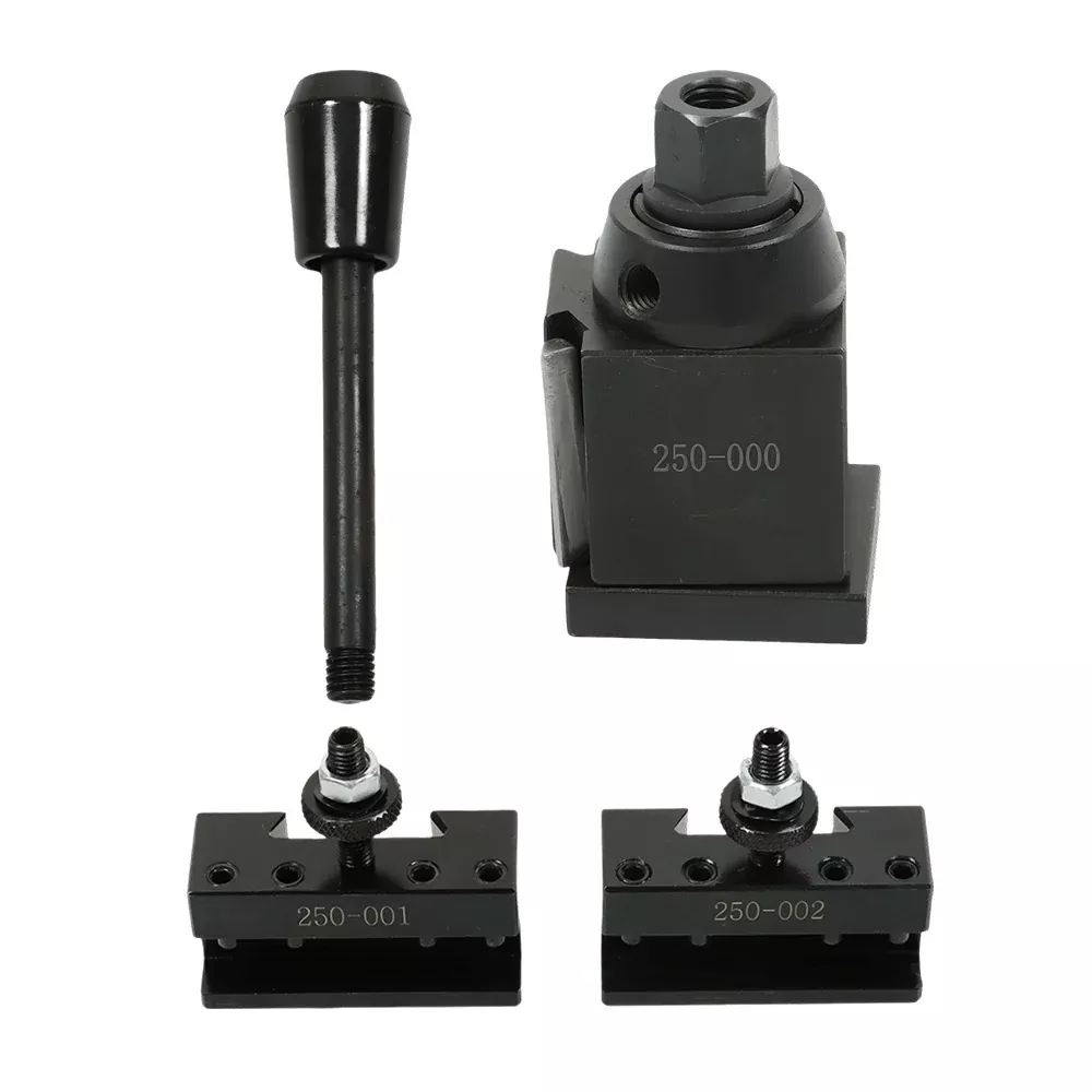 3Pcs OXA 250-000 Wedge Type Quick Change Tool Post Set For Lathe Up to 8"