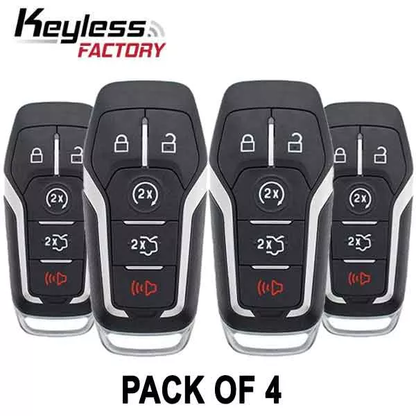 4 x 2013-2020 Ford Mustang Lincoln / 5-Button Smart Key / M3N-A2C31243300 (Bundle of 4)