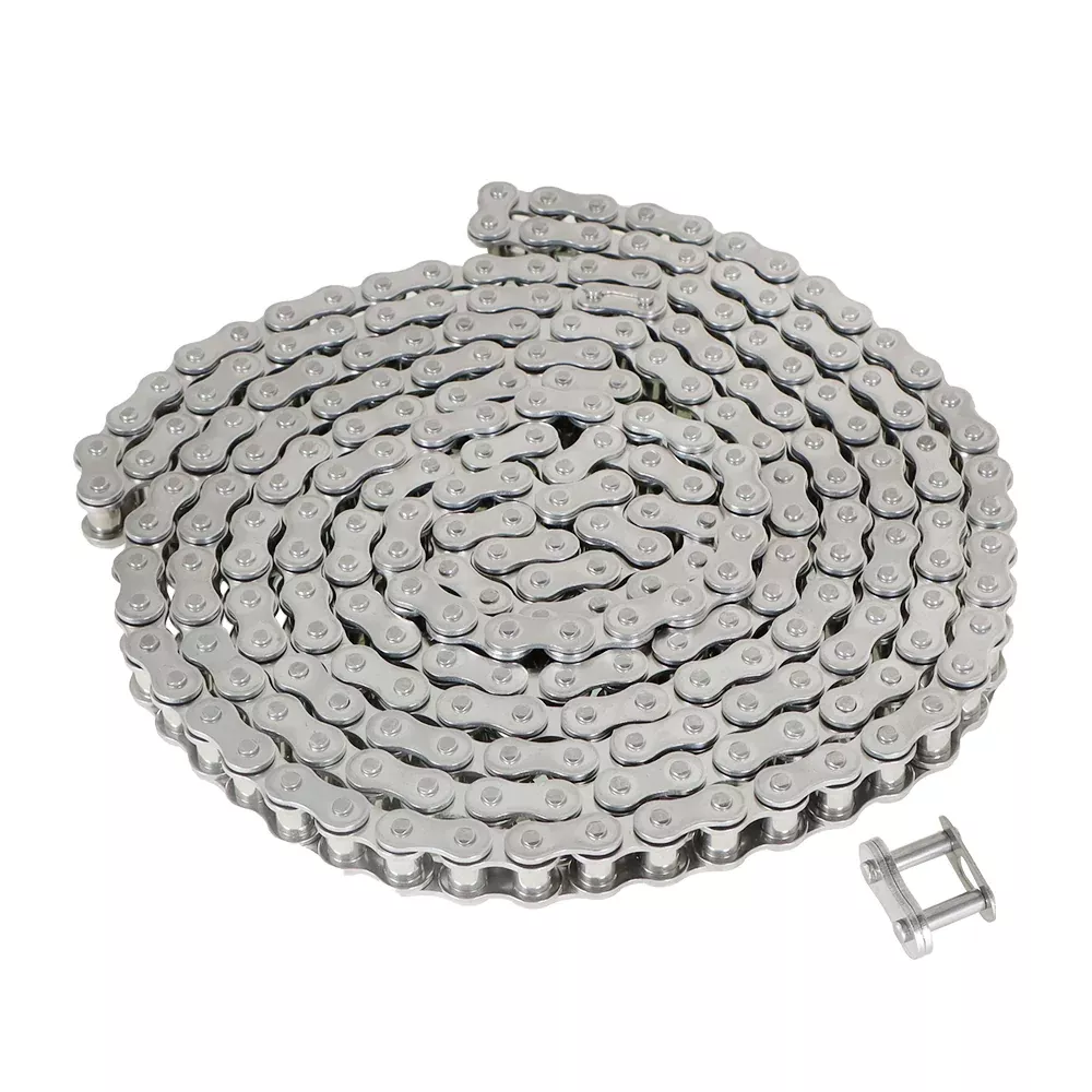 #40SS Stainless Steel Roller Chain x 10 feet+Free Connecting Links 1 connector