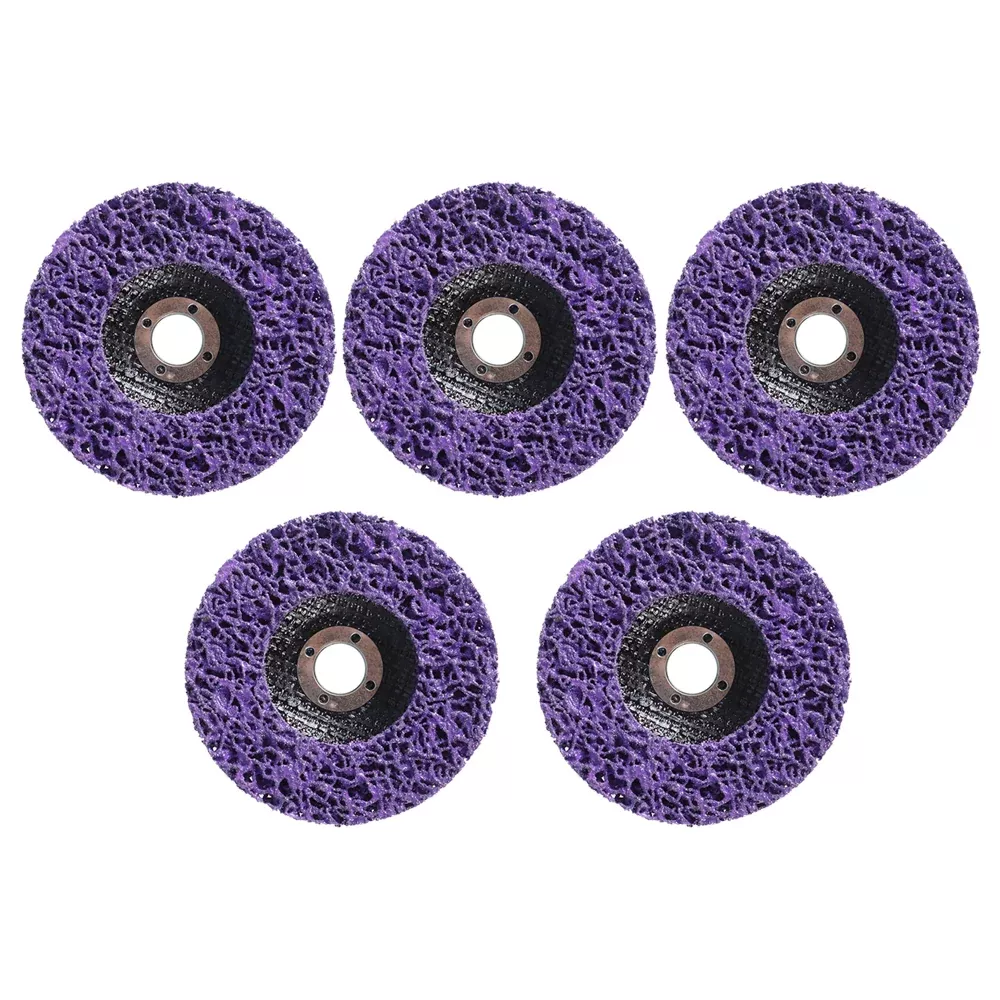 5 Pcs 4" Poly Strip Disc Wheel Paint Rust Removal Clean For Angle Grinder New