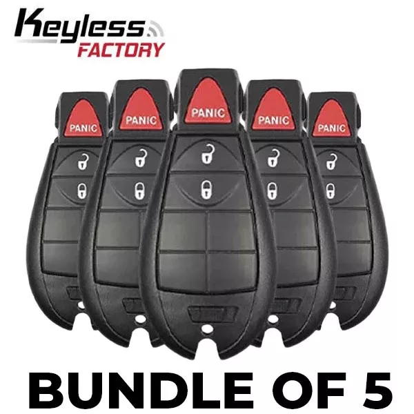 5 x 2008-2017 Chrysler Dodge Jeep VW / 3-Button Fobik Key / M3N5WY783X (BUNDLE OF 5)