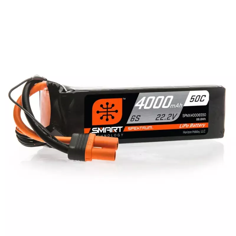 6 Cell 4000mAh 22.2V 50C G1 Smart LiPo Battery, IC5