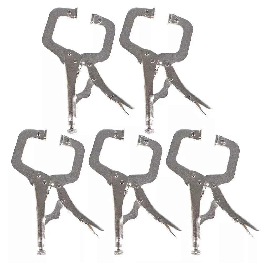 6Inch Swivel Pad Locking C-Clamp Locking Pliers Heavy Duty W/ Rotary Gasket 5Pcs
