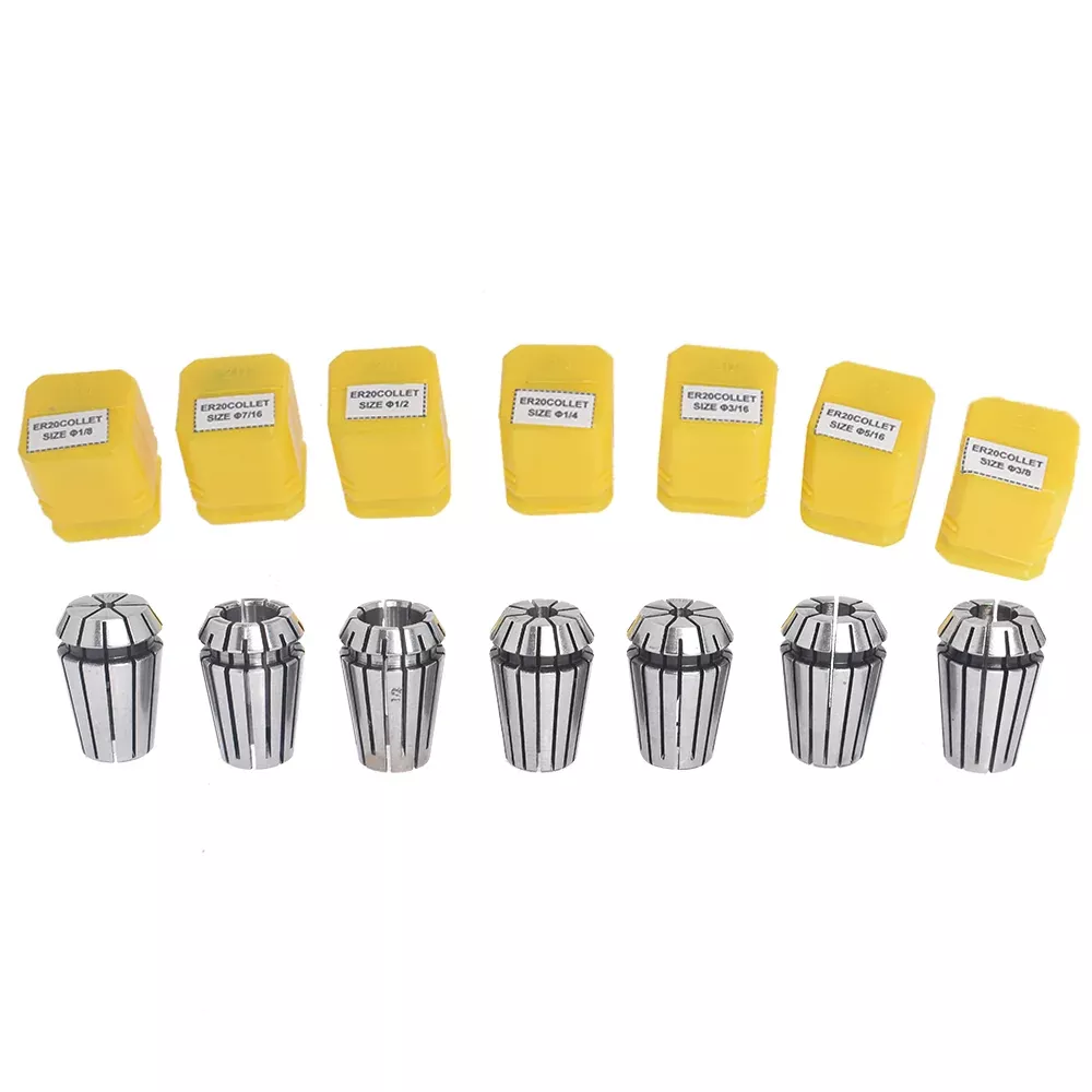 7Pcs Spring Collet Set for CNC Workholding Engraving milling Lathe Tool ER20
