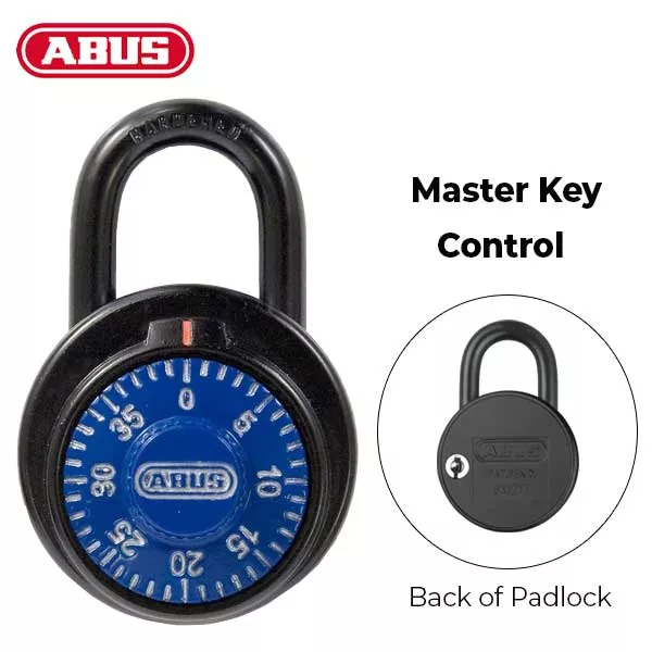 Abus - 78/50 KC B- Combination 3-Dial Padlock w/ Key Control- 1-31/32" Width