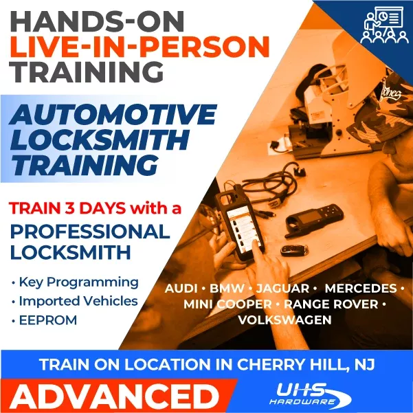 Advanced Automotive Locksmith Training - Hands-On In-Person Training - 3 Days(Mon thru Fri) - By Appt
