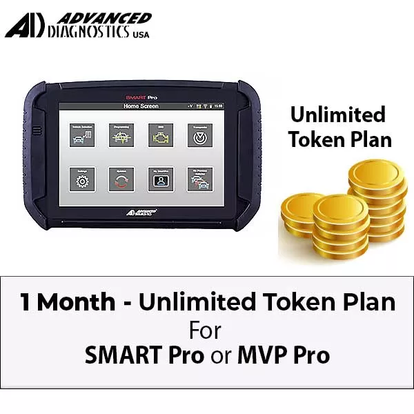 Advanced Diagnostics - 1 Month Unlimited Token Plan for the SMART Pro Key Programmer - ( machine sold separately )