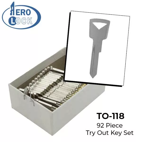 AeroLock - TO-118 - Ford 1954-1966 - Door/Ignition Locks Try-Out Key Set - H27 - 92 Keys