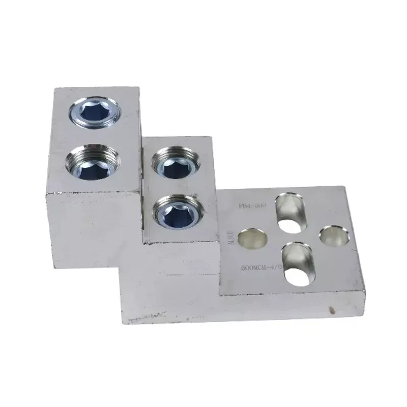 Aftermarket Brumall 600T-4 Aluminum Mechanical Lug 600MCM-2 4 Barrel 2-Hole Electro-Tin Plat