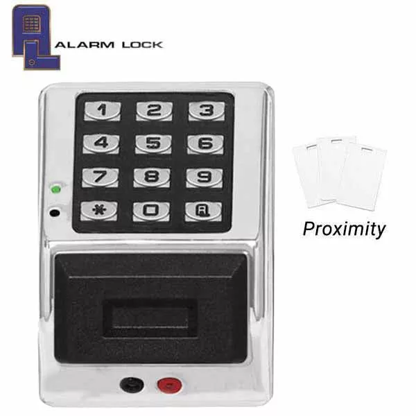 Alarm Lock Trilogy - PDK3000 - Weatherproof Digital PROX Access Control Keypads w/ Audit Trail - MS - Metallic Silver