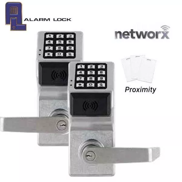Alarm Lock Trilogy - PDL6300 - Double Sided Digital PROX Lever Set - Networx -Wireless & Ethernet Feature - 26D - Satin Chrome