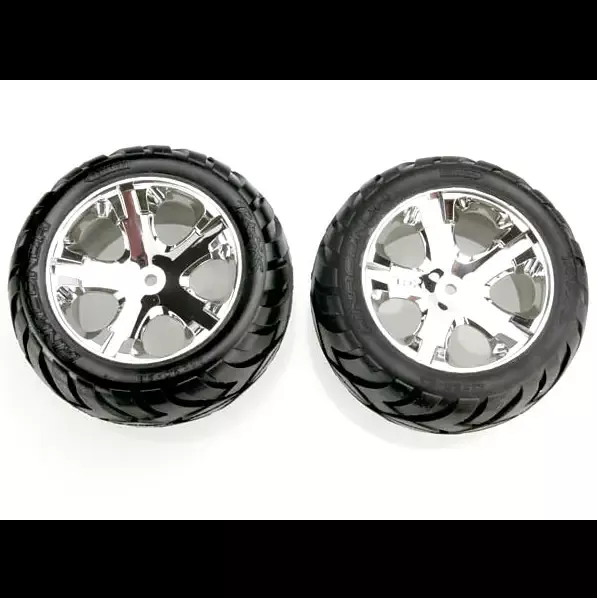 Anaconda Tire/ AllStar Wheels Chrome (2): Rear
