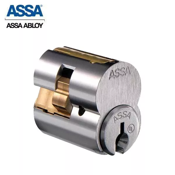 ASSA - 98600IC - Large Format IC Core - LFIC - 6 Pins - 626 - Satin Chrome