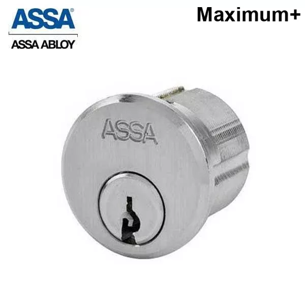 ASSA - Maximum+ - Mortise Cylinder - Adams Rite Cam - 1-1/8" - 626 - Satin Chrome