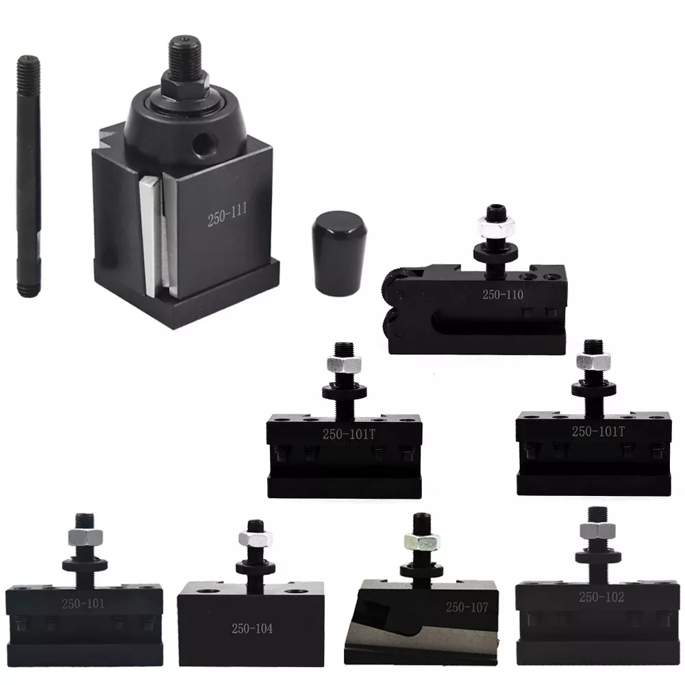 AXA 250-111 Wedge ToolPost Set For Lathe 6 - 12" Plus 2 Extra Tool Holder