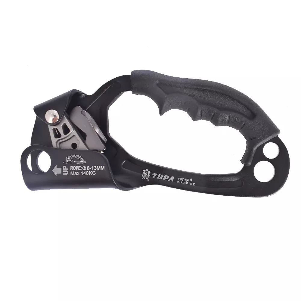 Balck Right Hand Ascender Rock Climbing For 8~13mm Tree Arborist Rappelling Gear