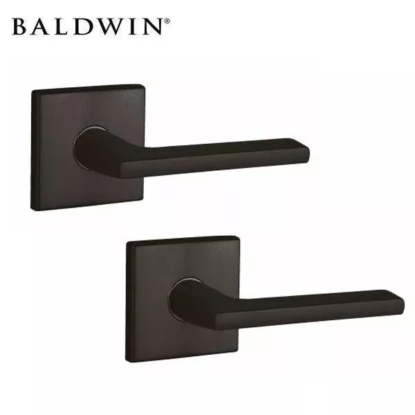 Baldwin Estate - 5162 Lever Set - R017 Square Rose - 102 - Optional Finish - Passage/Privacy - Grade 2