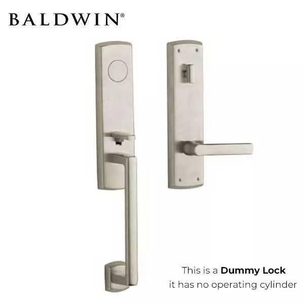 Baldwin Estate - 85387.RFD - Soho Lever Handleset - Full Dummy - 056 - Lifetime Satin Nickel - Grade 2 - RH