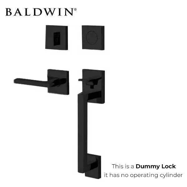 Baldwin Estate - 85390.LFD - Minneapolis Sectional Handleset - Full Dummy - 190 - Satin Black - Grade 2 - LH
