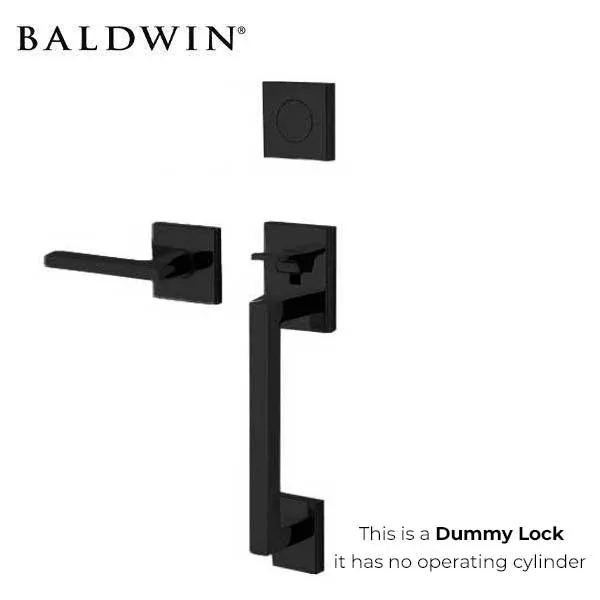 Baldwin Estate - 85390.RFD - Minneapolis Sectional Handleset - Full Dummy - 190 - Satin Black - Grade 2 - RH