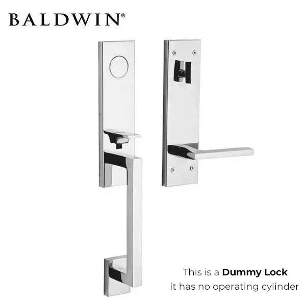 Baldwin Estate - 85391.LFD - Minneapolis 3/4 Escutcheon Handleset - Full Dummy - 150 - Satin Nickel - Grade 2 - LH