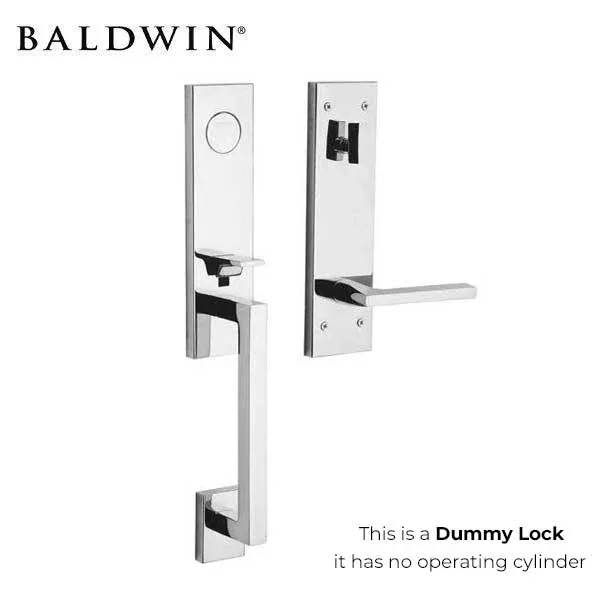 Baldwin Estate - 85391.RFD - Minneapolis 3/4 Escutcheon Handleset - Full Dummy - 150 - Satin Nickel - Grade 2 - RH