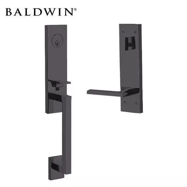 Baldwin - Estate Minneapolis - 3/4 Escutcheon Handleset - Single Cylinder - Right Handed - Oil-Rubbed Bronze - Grade 2
