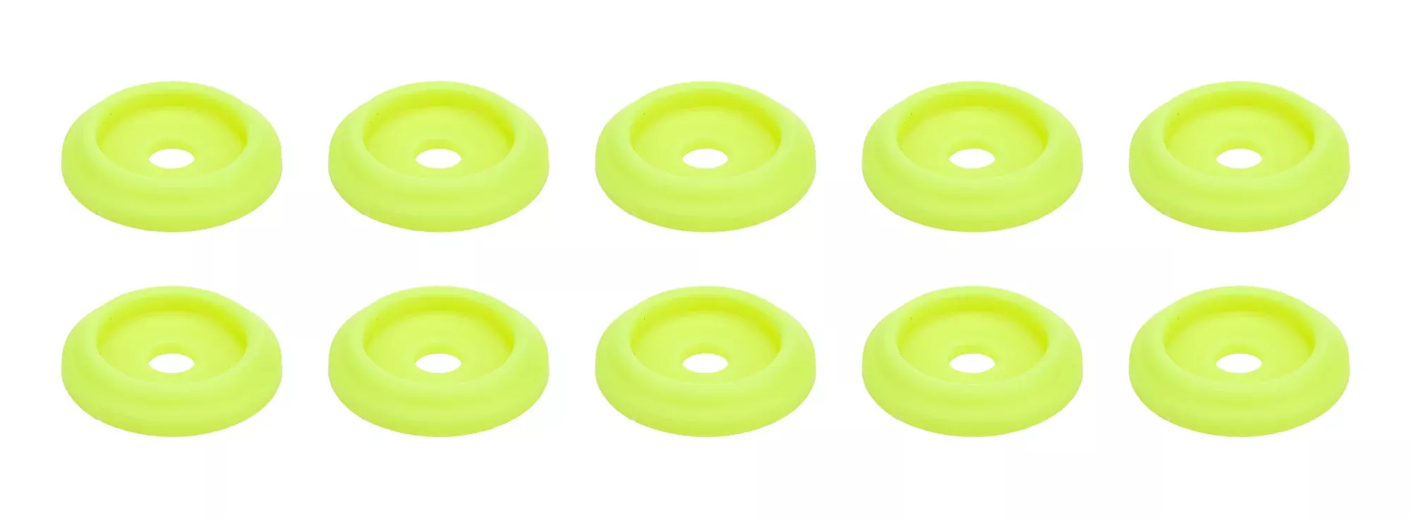 Body Bolt Washer Plastic Fluorescent Yellow 10pk